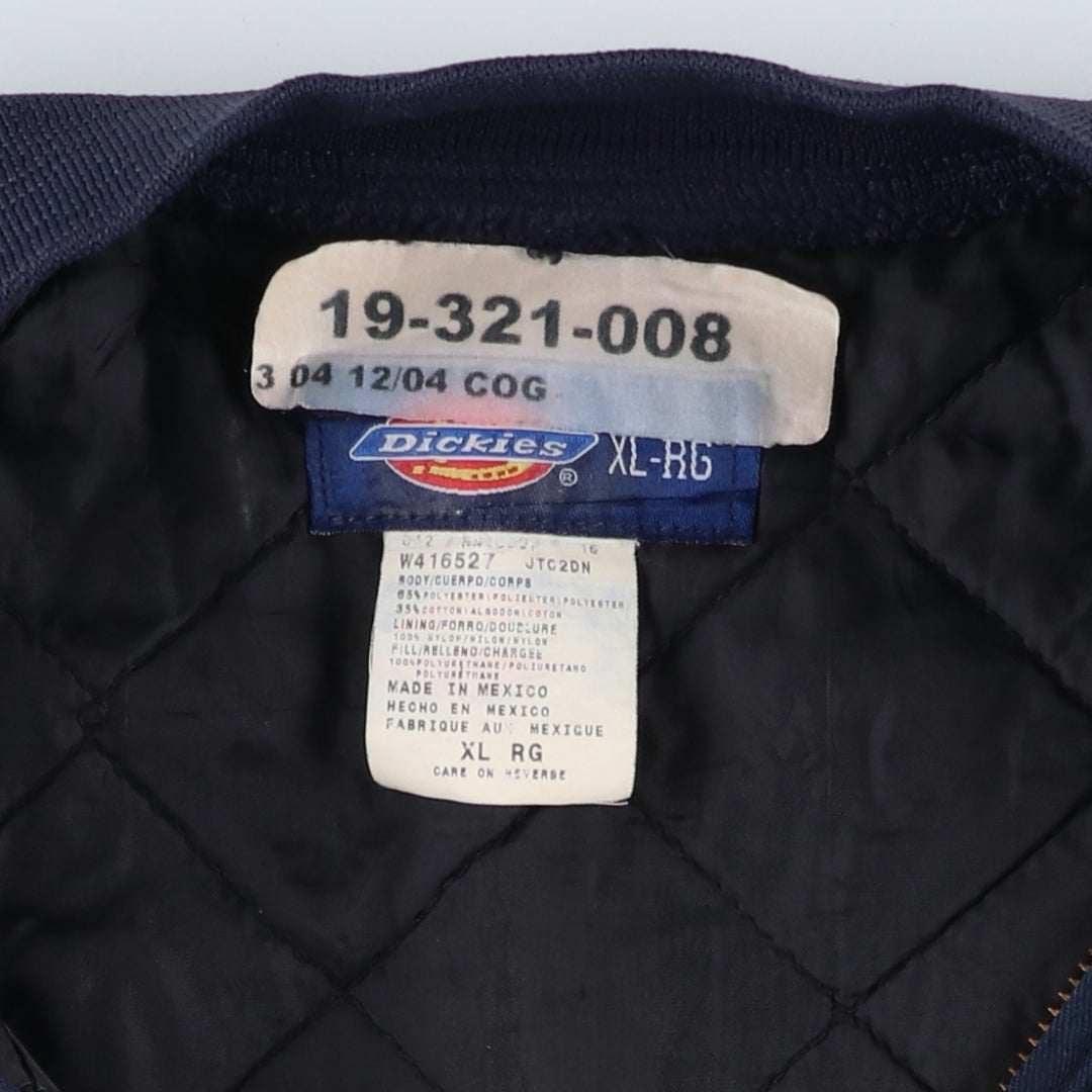 2000'S Dickies padded work jacket, men's size XL polyester navy blue type Vintage Second Hand