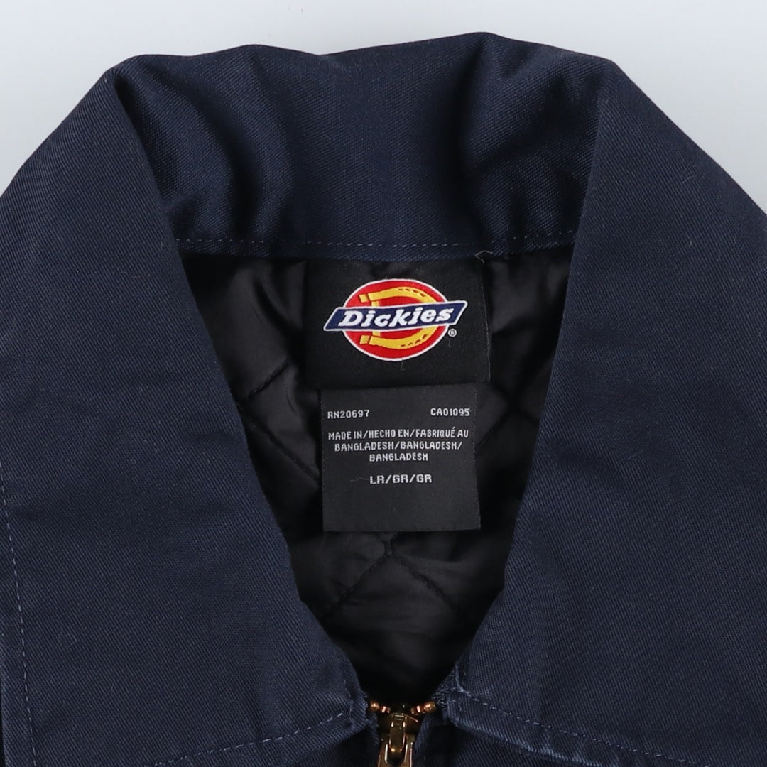 Dickies padded work jacket, men's size L polyester black type Vintage Second Hand