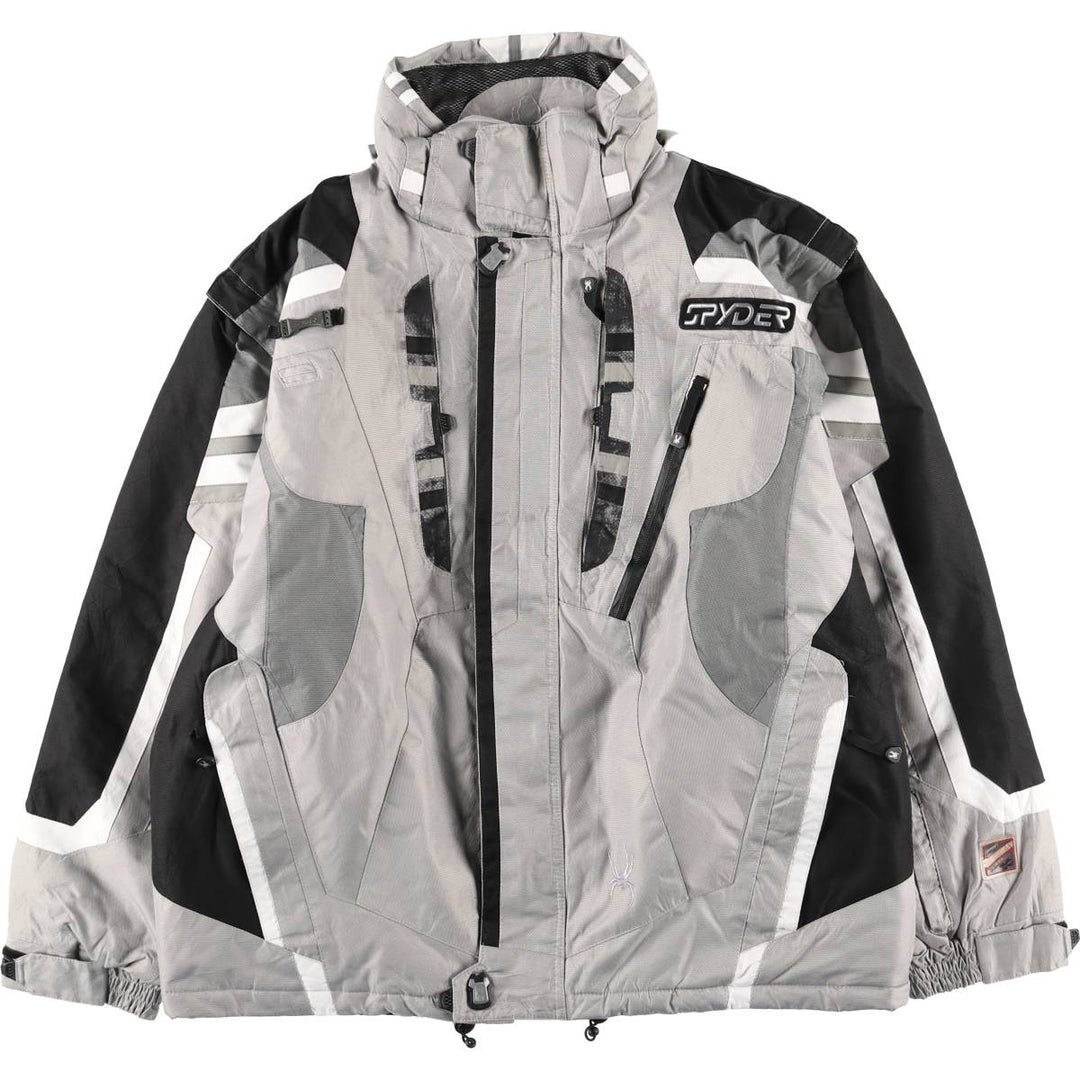 SPYDER padded puffer jacket, men's size L polyester gray type Vintage Second Hand