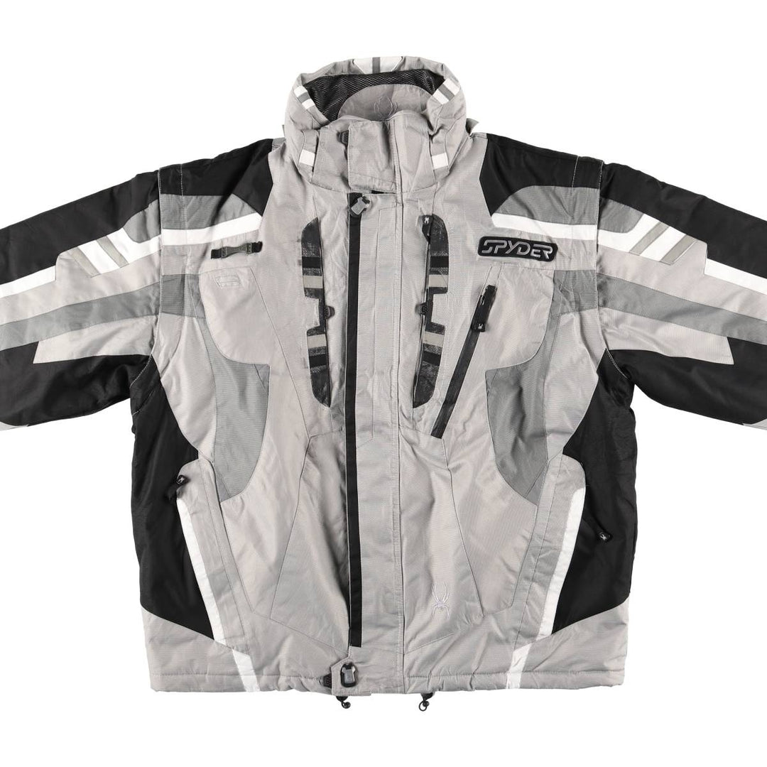 SPYDER padded puffer jacket, men's size L polyester gray type Vintage Second Hand