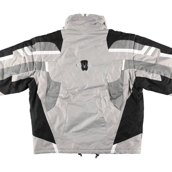 SPYDER padded puffer jacket, men's size L polyester gray type Vintage Second Hand