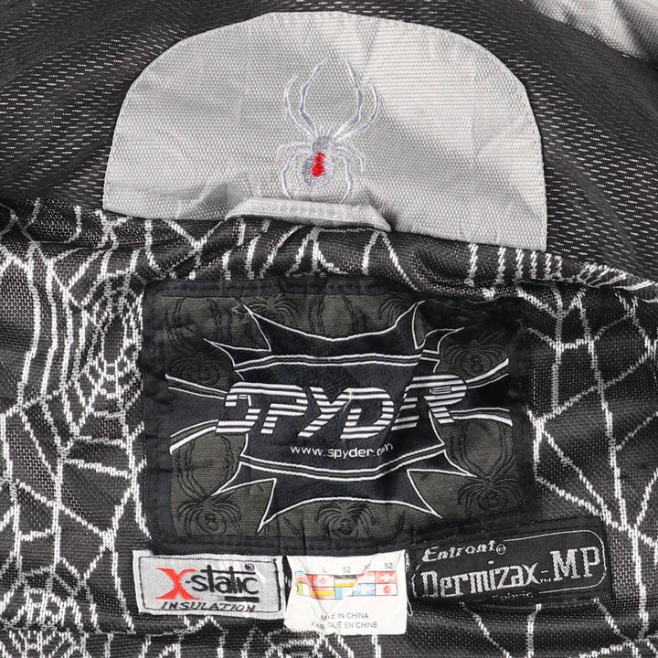 SPYDER padded puffer jacket, men's size L polyester gray type Vintage Second Hand