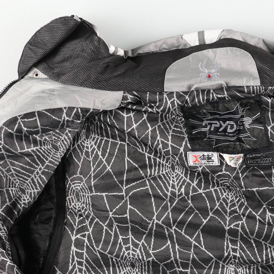 SPYDER padded puffer jacket, men's size L polyester gray type Vintage Second Hand
