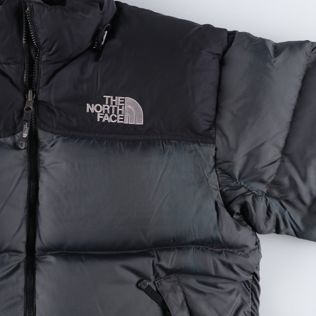 2000'S The North Face Nuptse Jacket, Ripstop 700 Fill Power Goose Down Jacket, Men's Size L Nylon gray type Vintage Second Hand