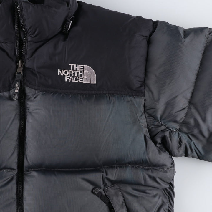 2000'S The North Face Nuptse Jacket, Ripstop 700 Fill Power Goose Down Jacket, Men's Size L Nylon gray type Vintage Second Hand