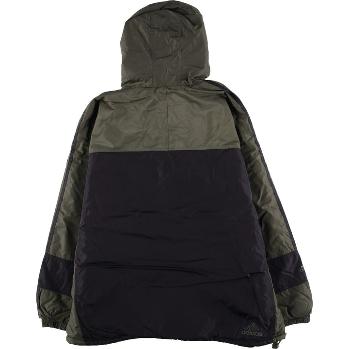 Adidas reversible padded puffer jacket, men's size XL Nylon Khaki type sage green Vintage Second Hand