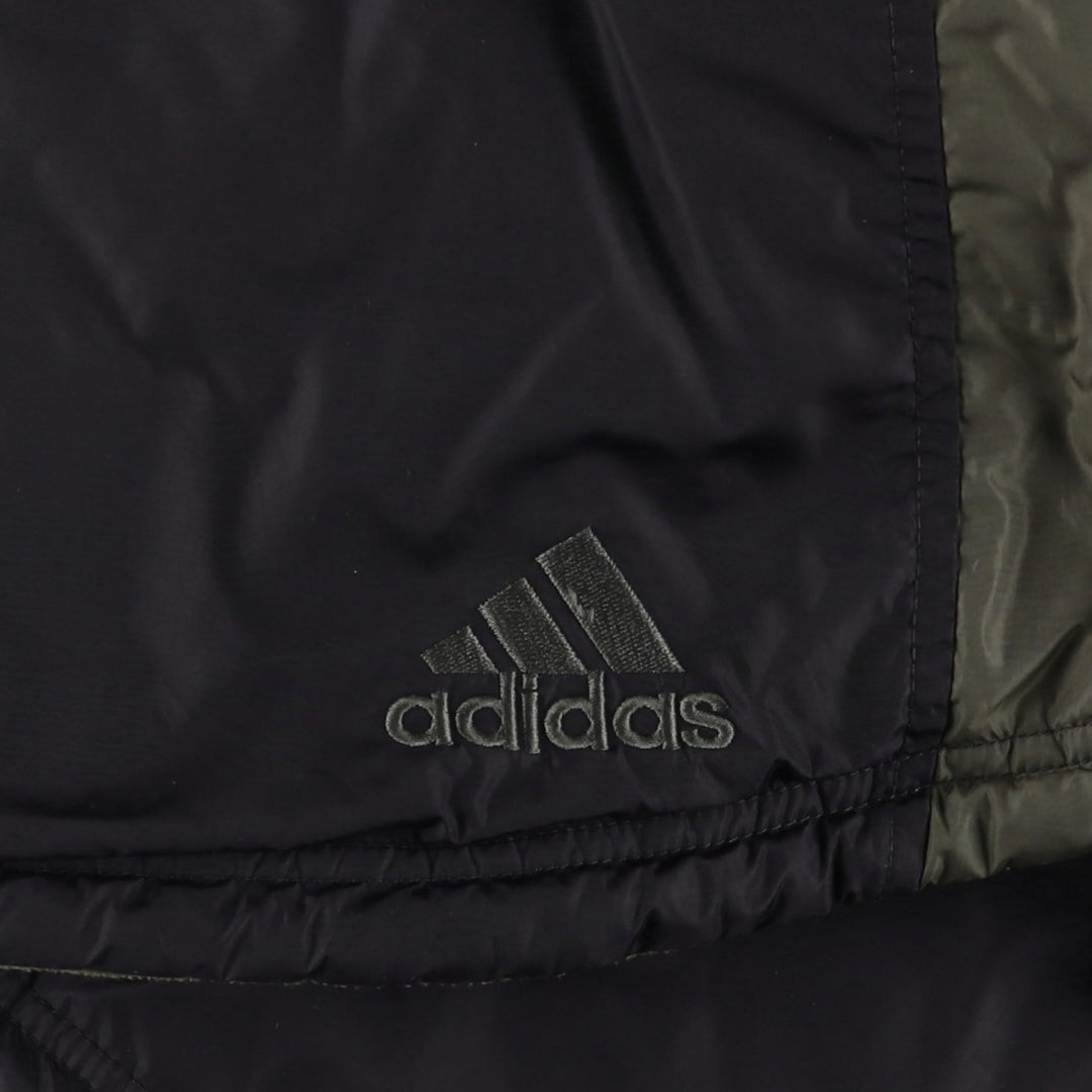 Adidas reversible padded puffer jacket, men's size XL Nylon Khaki type sage green Vintage Second Hand