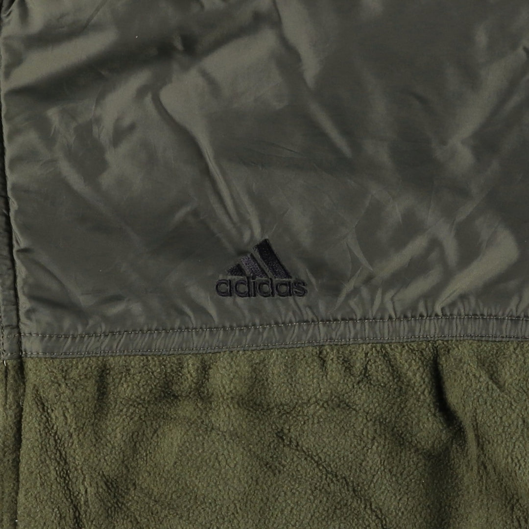 Adidas reversible padded puffer jacket, men's size XL Nylon Khaki type sage green Vintage Second Hand