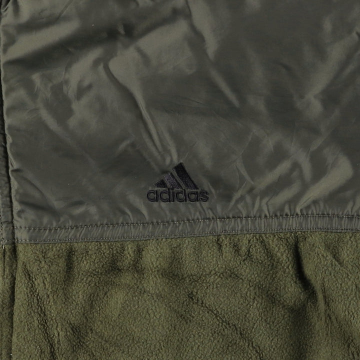 Adidas reversible padded puffer jacket, men's size XL Nylon Khaki type sage green Vintage Second Hand