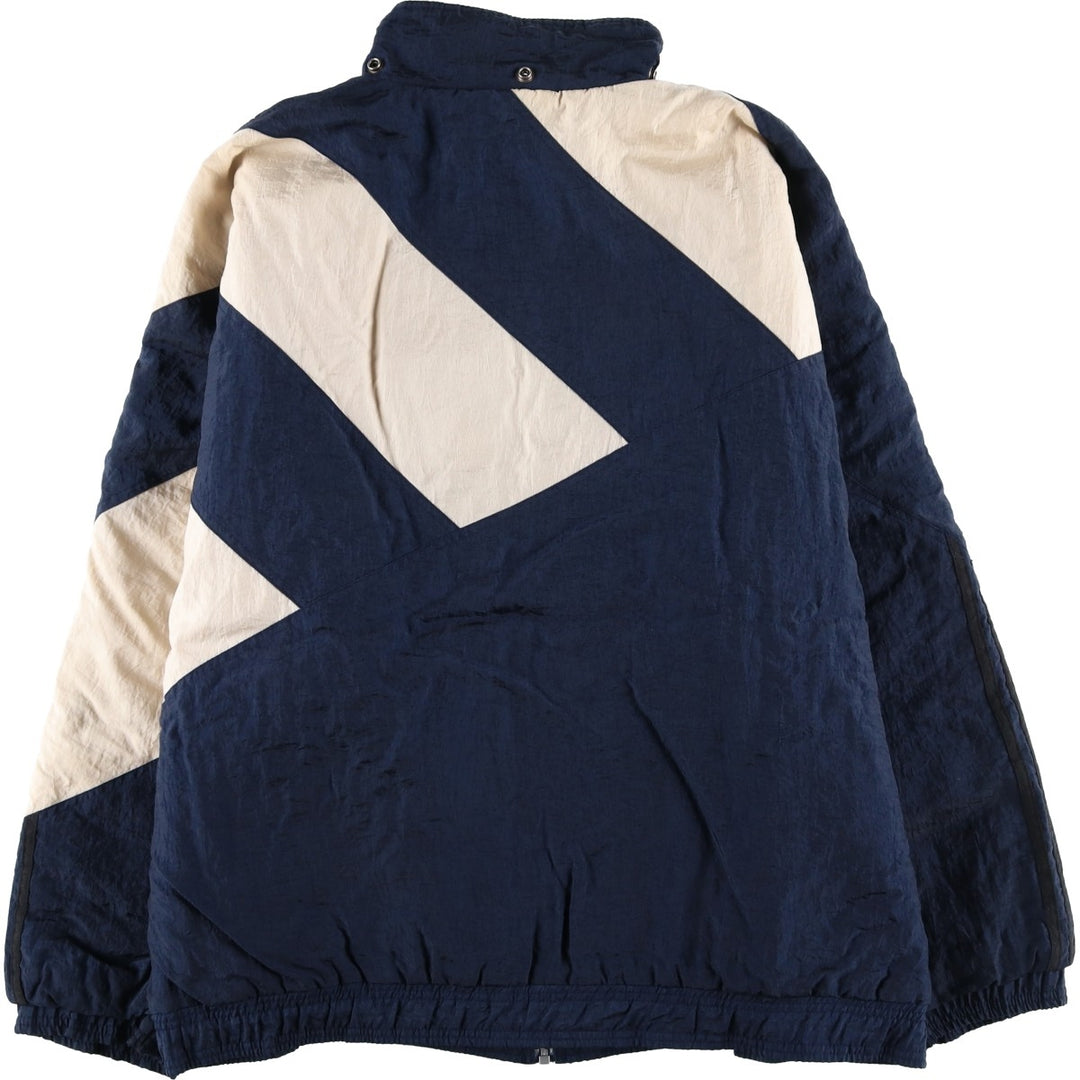 Vintage 80s-90'S Adidas padded puffer jacket, men's size XL Nylon navy blue type Vintage Second Hand