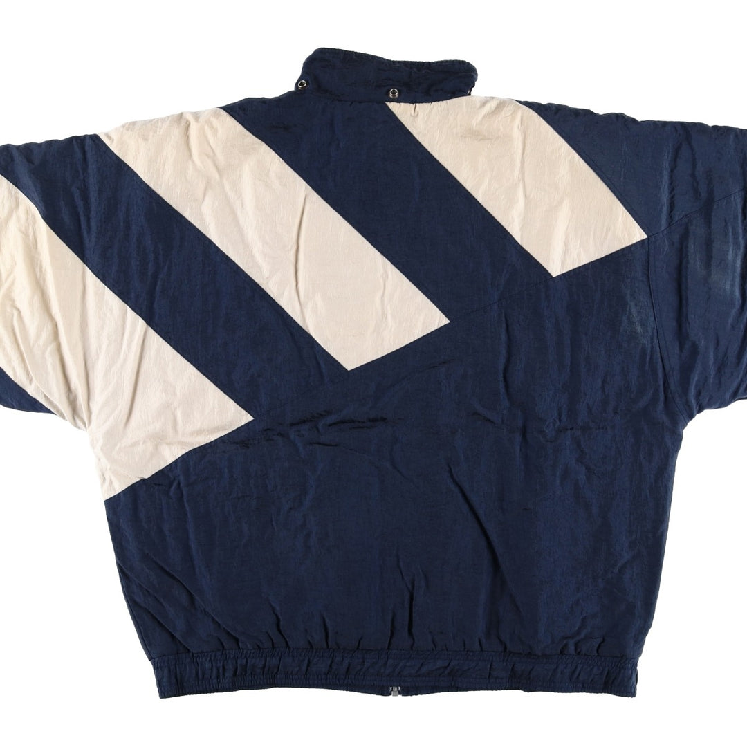 Vintage 80s-90'S Adidas padded puffer jacket, men's size XL Nylon navy blue type Vintage Second Hand