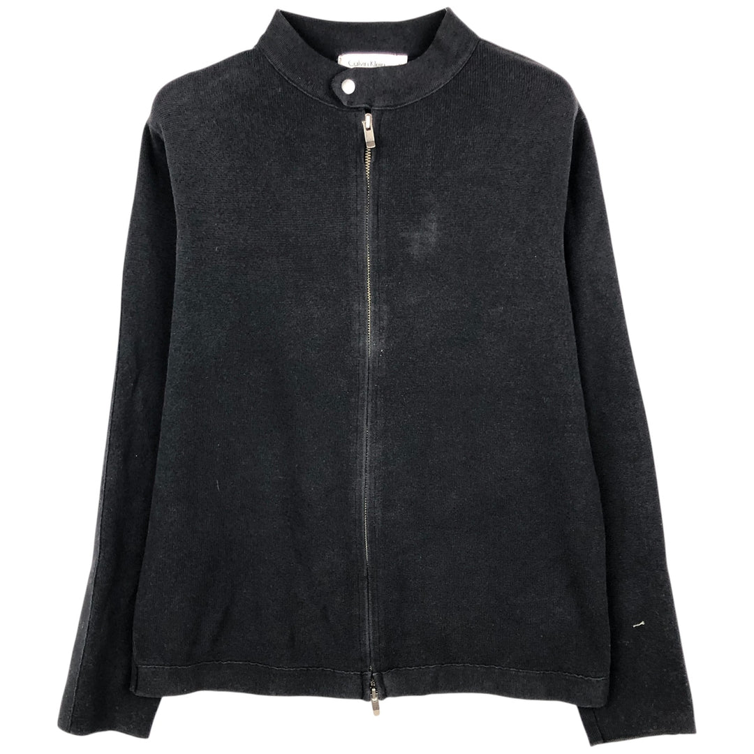 Calvin Klein full-zip sweatshirt, men's size M cotton black type Vintage Second Hand