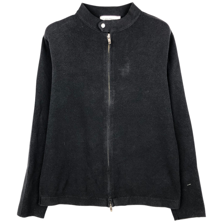 Calvin Klein full-zip sweatshirt, men's size M cotton black type Vintage Second Hand