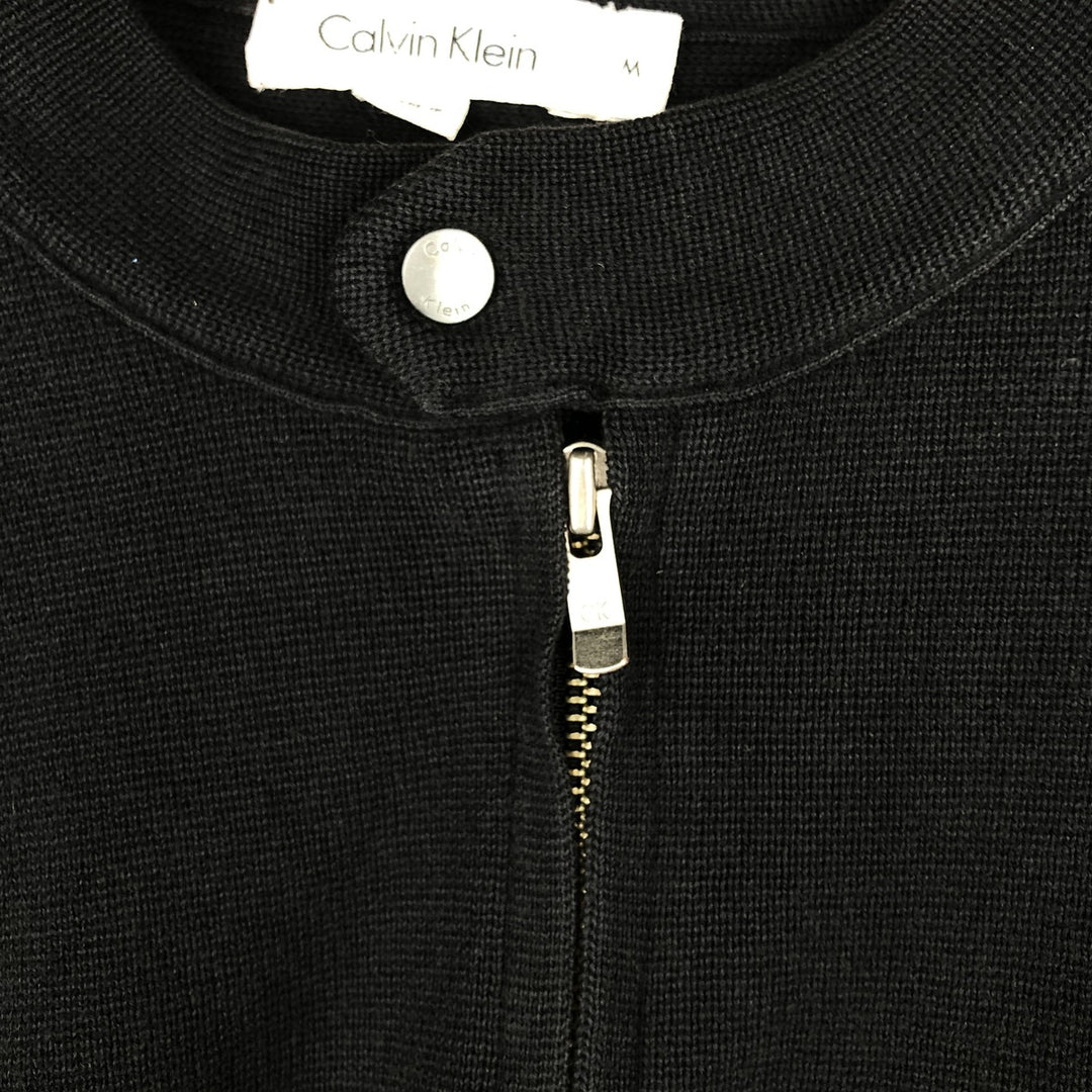 Calvin Klein full-zip sweatshirt, men's size M cotton black type Vintage Second Hand