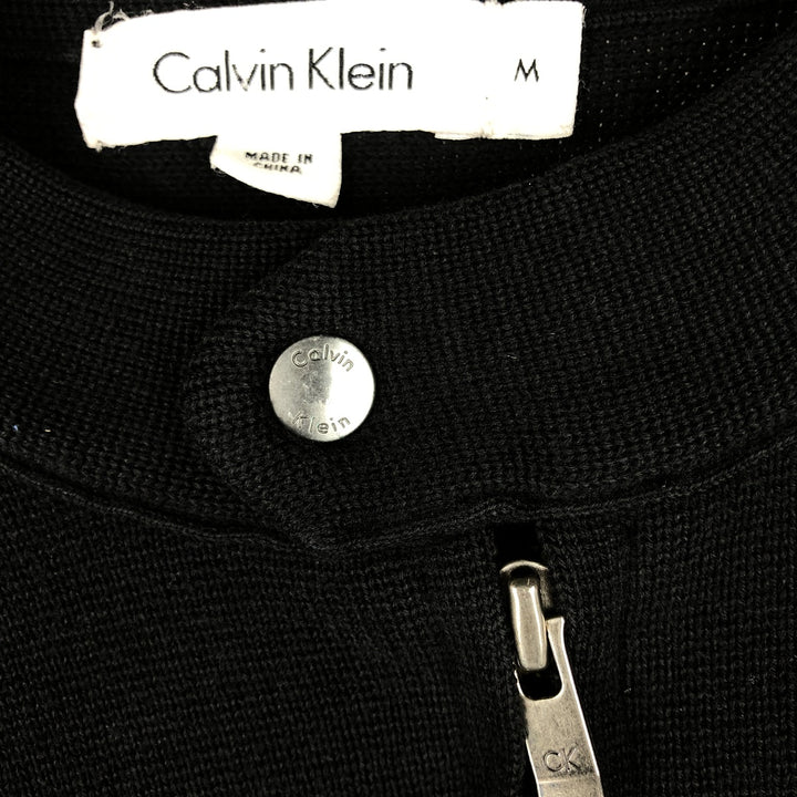 Calvin Klein full-zip sweatshirt, men's size M cotton black type Vintage Second Hand