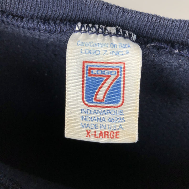 Vintage '90'S Logo Seven NFL Dallas Cowboys Print Sweatshirt, Made in USA, Men's Size XL cotton navy blue type Vintage Second Hand