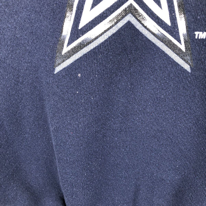 Vintage '90'S Logo Seven NFL Dallas Cowboys Print Sweatshirt, Made in USA, Men's Size XL cotton navy blue type Vintage Second Hand