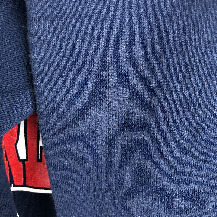 90'S Fruit of the Loom MLB Atlanta Braves Print Sweatshirt, Made in USA, Men's Size XL cotton navy blue type Vintage Second Hand