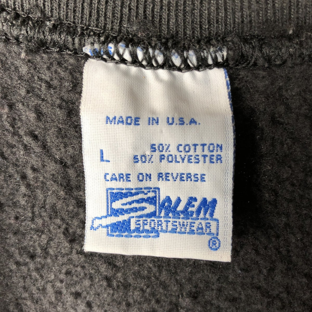 Vintage 90'S SELEM NFL Kansas City Chiefs Printed Sweatshirt, Made in USA, Men's Size L cotton black type Vintage Second Hand