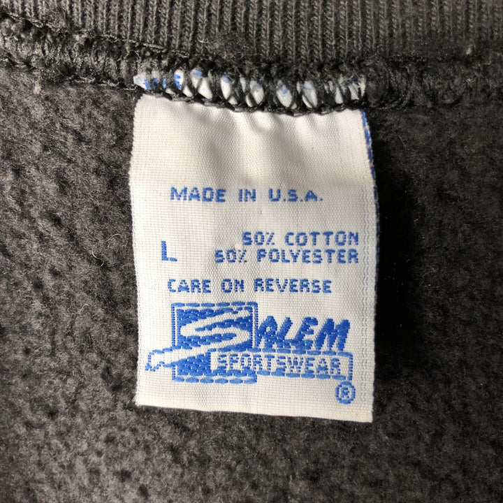Vintage 90'S SELEM NFL Kansas City Chiefs Printed Sweatshirt, Made in USA, Men's Size L cotton black type Vintage Second Hand