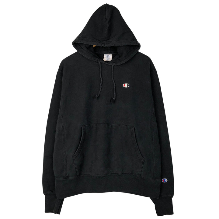Champion REVERSE WEAVE Reverse Weave Sweat Pullover Hoodie Men's M cotton black type Vintage Second Hand