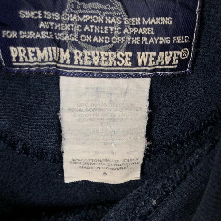 2000'S Champion REVERSE WEAVE Reverse Weave College Sweatshirt Pullover Hoodie, Men's Size Small cotton navy blue type Vintage Second Hand