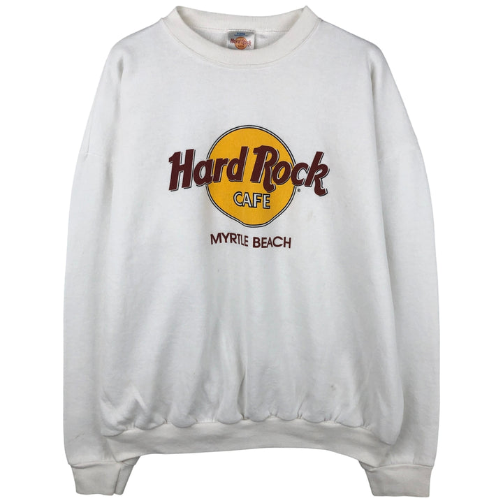 HARD ROCK CAFE Advertising Sweatshirt, Made in USA, Men's XL polyester white type Vintage Second Hand
