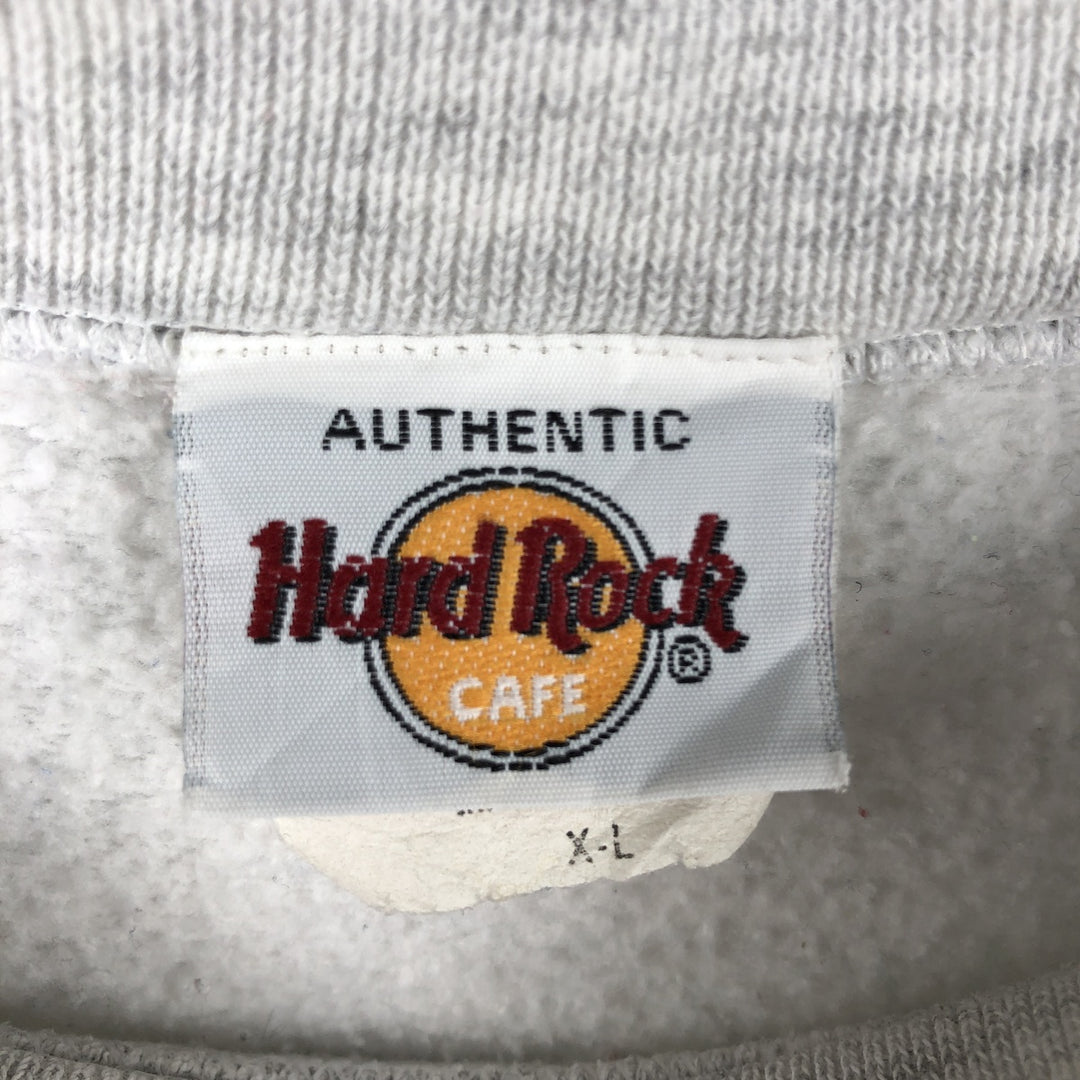 HARD ROCK CAFE Advertising Sweatshirt, Made in USA, Men's XL polyester gray type Vintage Second Hand
