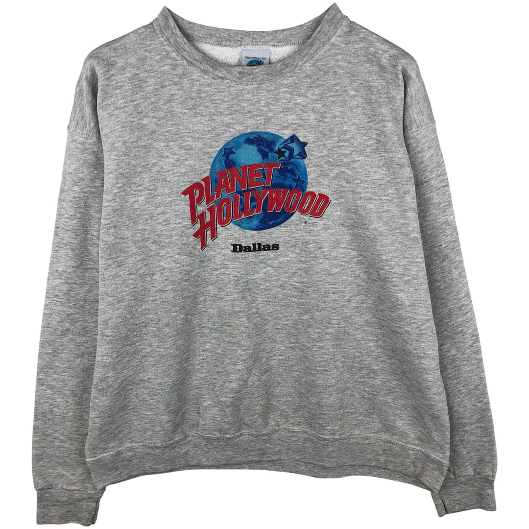 PLANET HOLLYWOOD Advertising Sweatshirt, Made in USA, Men's Size XL unclear gray type Vintage Second Hand