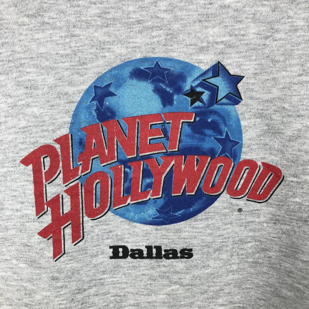 PLANET HOLLYWOOD Advertising Sweatshirt, Made in USA, Men's Size XL unclear gray type Vintage Second Hand