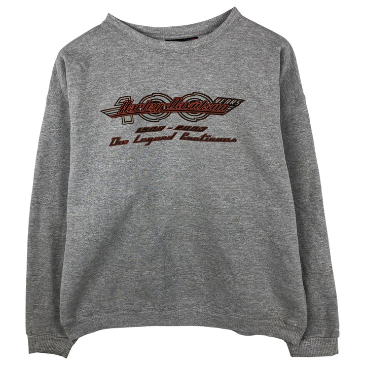 2000'S Harley-Davidson Advertising Sweatshirt, Made in USA, Men's XXL cotton gray type Vintage Second Hand