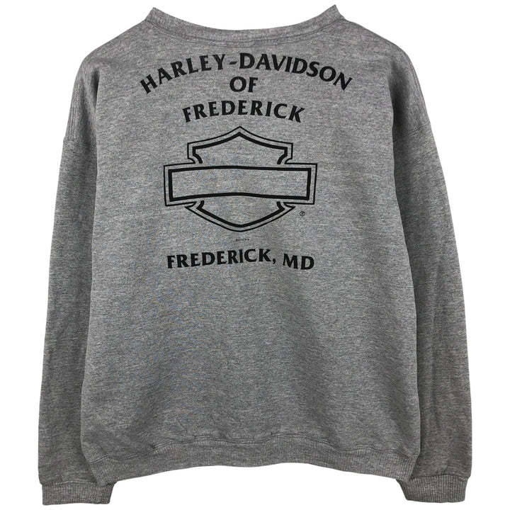 2000'S Harley-Davidson Advertising Sweatshirt, Made in USA, Men's XXL cotton gray type Vintage Second Hand