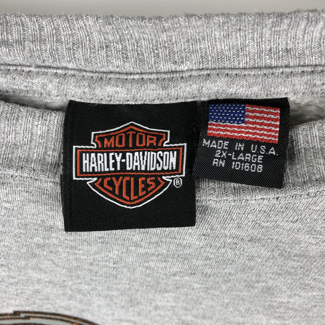 2000'S Harley-Davidson Advertising Sweatshirt, Made in USA, Men's XXL cotton gray type Vintage Second Hand