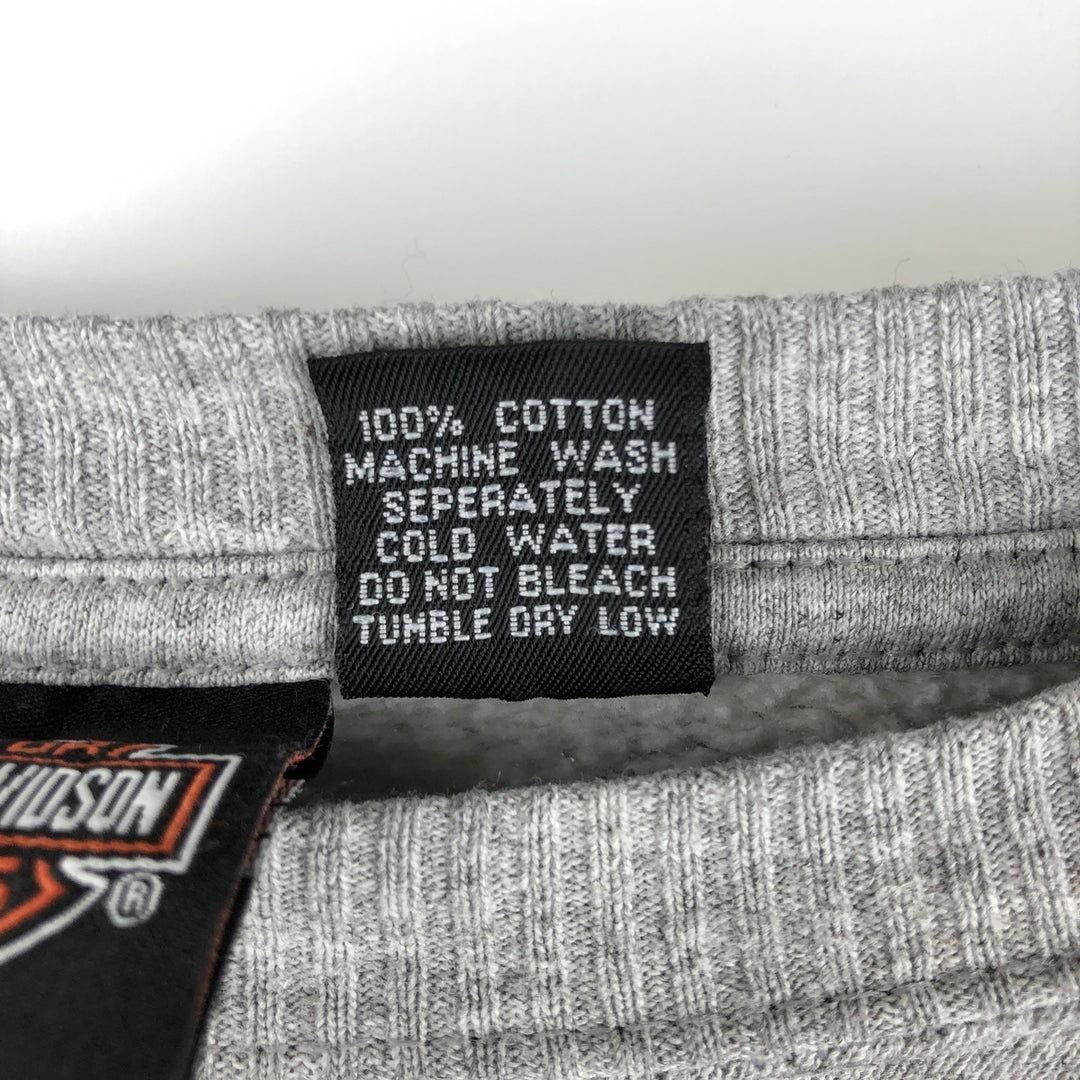 2000'S Harley-Davidson Advertising Sweatshirt, Made in USA, Men's XXL cotton gray type Vintage Second Hand