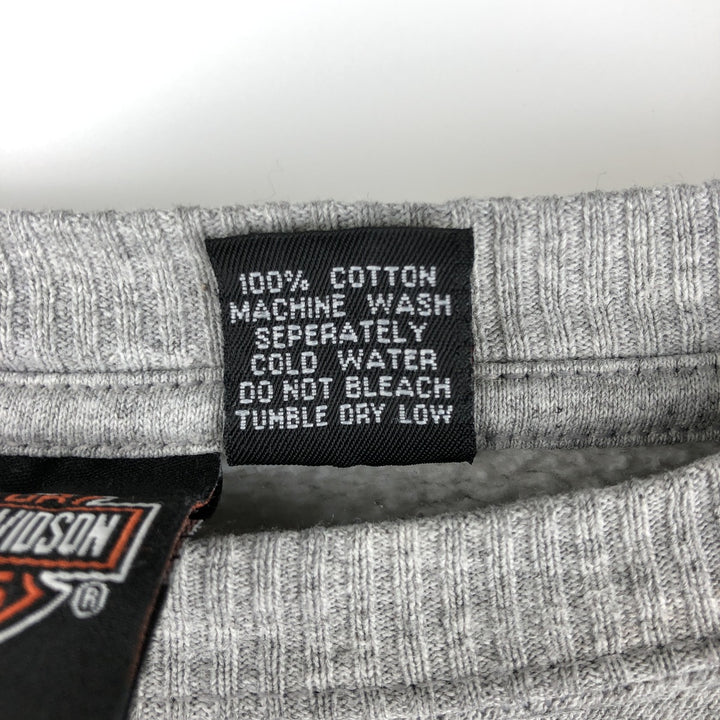2000'S Harley-Davidson Advertising Sweatshirt, Made in USA, Men's XXL cotton gray type Vintage Second Hand