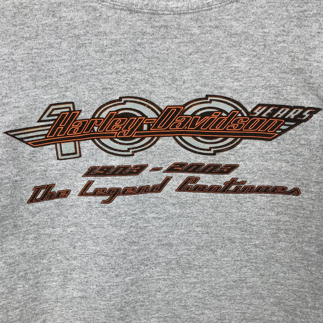 2000'S Harley-Davidson Advertising Sweatshirt, Made in USA, Men's XXL cotton gray type Vintage Second Hand
