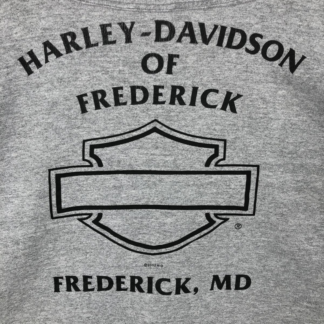 2000'S Harley-Davidson Advertising Sweatshirt, Made in USA, Men's XXL cotton gray type Vintage Second Hand