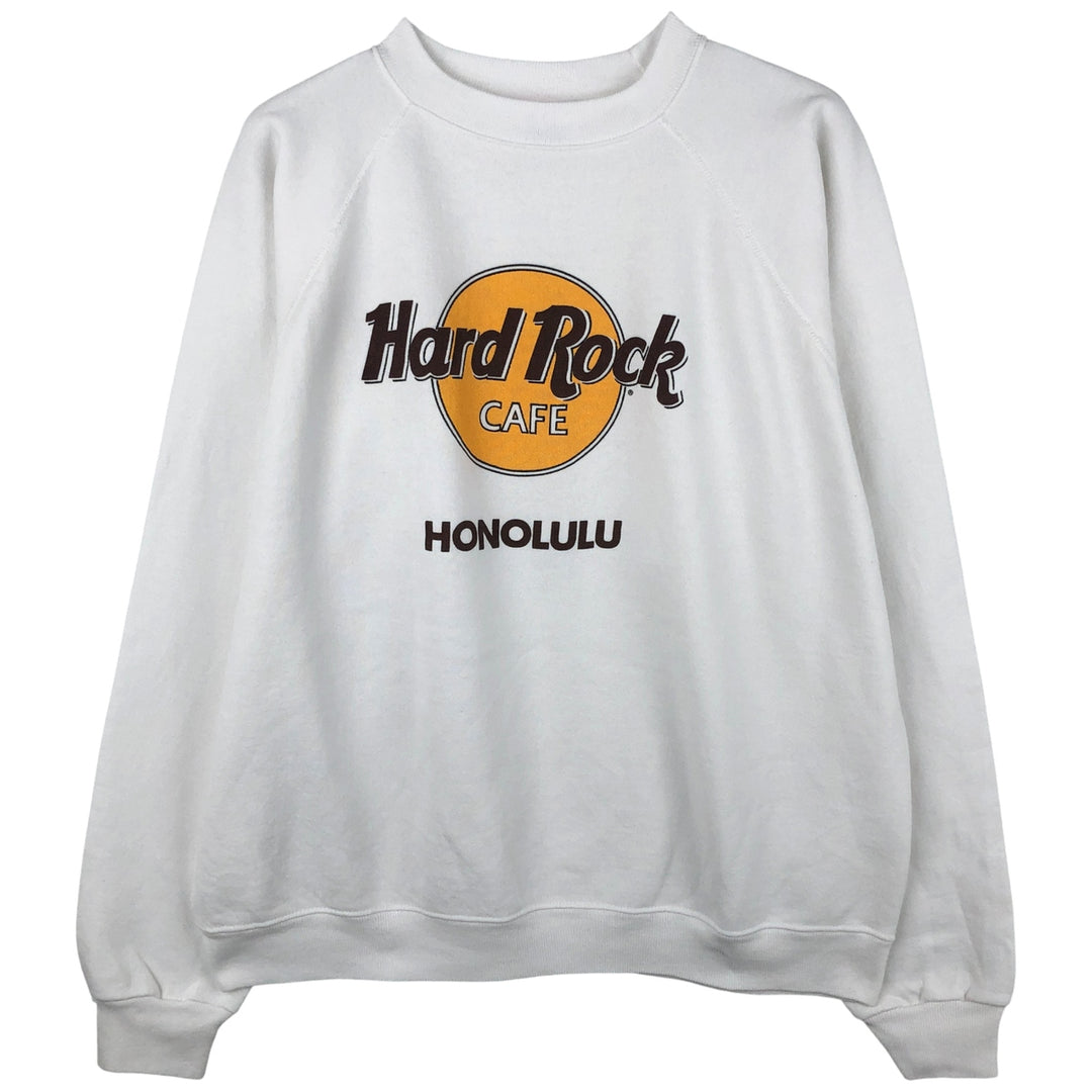 Vintage 90'S Hanes Hard Rock Cafe Advertising Sweatshirt, Made in USA, Men's XXL cotton white type Vintage Second Hand