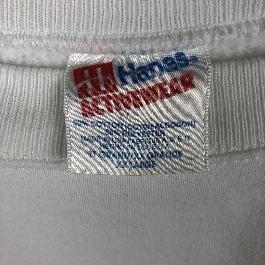 Vintage 90'S Hanes Hard Rock Cafe Advertising Sweatshirt, Made in USA, Men's XXL cotton white type Vintage Second Hand