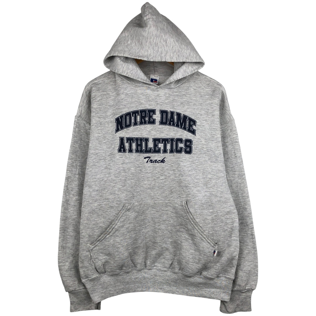 90'S Russell ATHLETIC University of Notre Dame College Pullover Hoodie, Men's Size L, Vintage cotton white type Vintage Second Hand