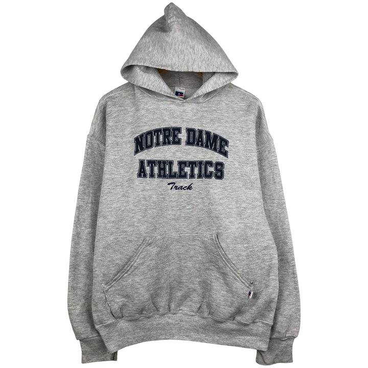 90'S Russell ATHLETIC University of Notre Dame College Pullover Hoodie, Men's Size L, Vintage cotton white type Vintage Second Hand