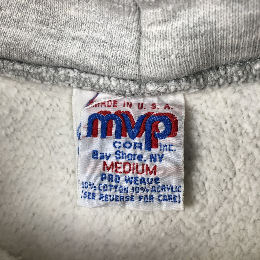 Vintage 90'S MVP College Pullover Hoodie, Made in USA, Men's Size Medium cotton white type Vintage Second Hand