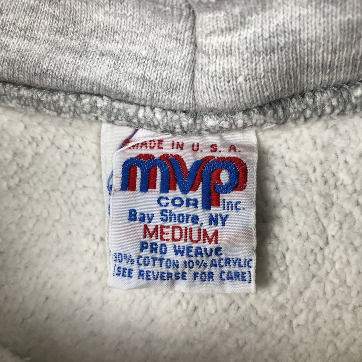 Vintage 90'S MVP College Pullover Hoodie, Made in USA, Men's Size Medium cotton white type Vintage Second Hand