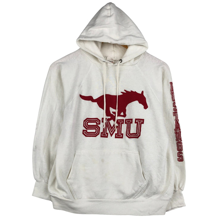 Vintage 70s-80'S Collegiate Pacific College Pullover Hoodie, Made in USA, Men's Size Medium cotton white type Vintage Second Hand