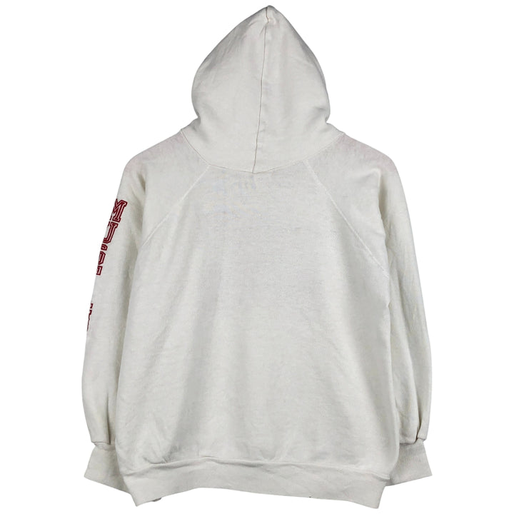 Vintage 70s-80'S Collegiate Pacific College Pullover Hoodie, Made in USA, Men's Size Medium cotton white type Vintage Second Hand