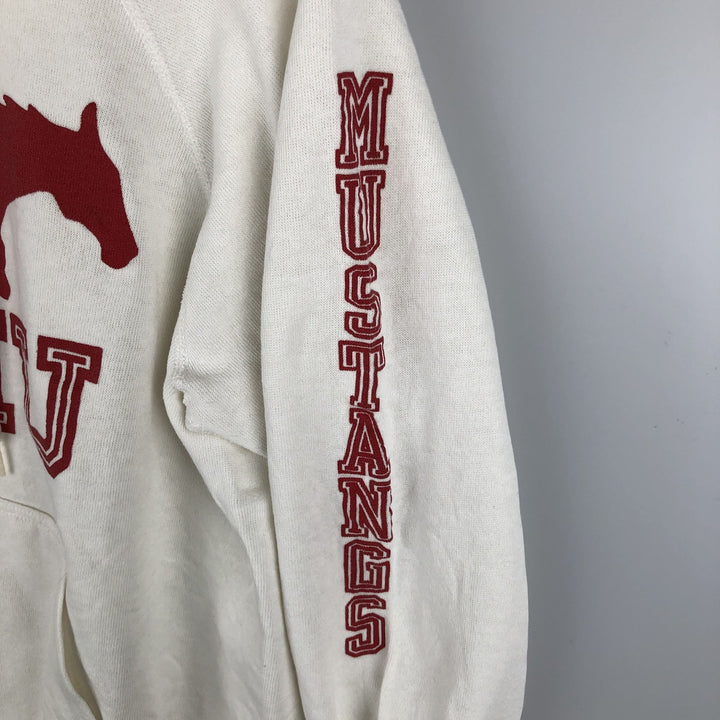 Vintage 70s-80'S Collegiate Pacific College Pullover Hoodie, Made in USA, Men's Size Medium cotton white type Vintage Second Hand