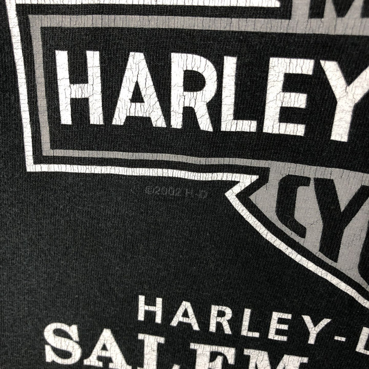 2000'S Harley-Davidson Tribal Motorcycle T-Shirt, Made in USA, Men's Size XL cotton black type Vintage Second Hand