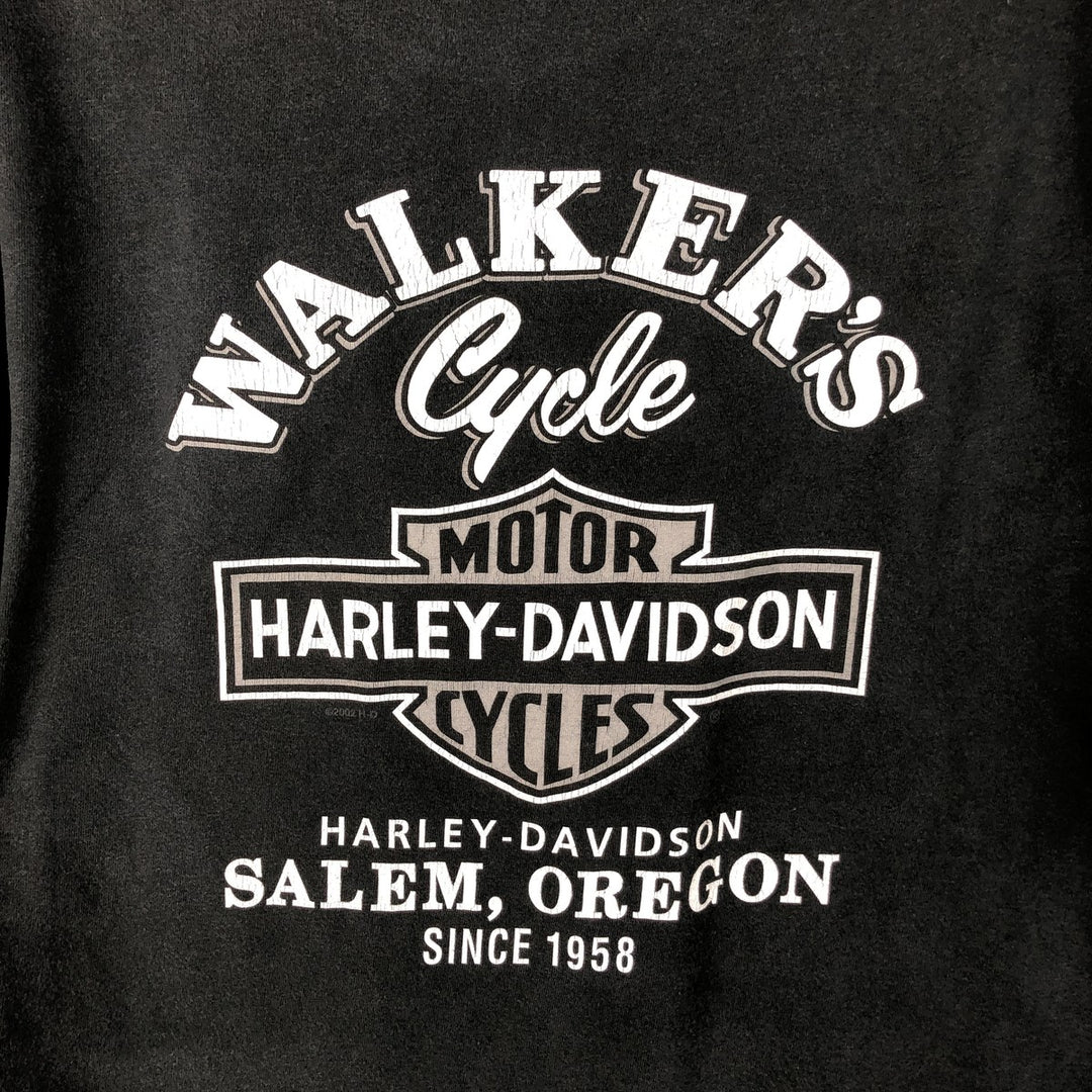 2000'S Harley-Davidson Tribal Motorcycle T-Shirt, Made in USA, Men's Size XL cotton black type Vintage Second Hand