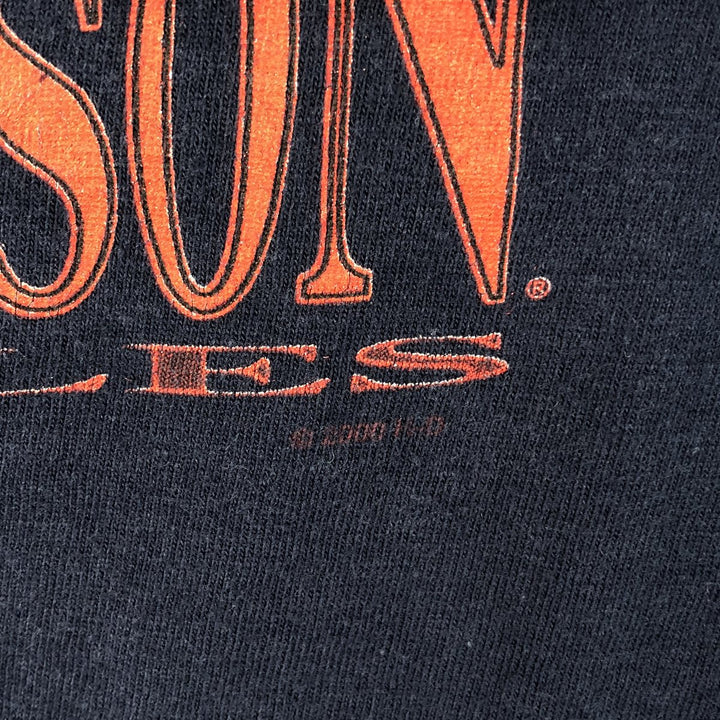 00'S Harley-Davidson Stars and Stripes Motorcycle Bike T-shirt Made in USA Men's XL cotton navy blue type Vintage Second Hand