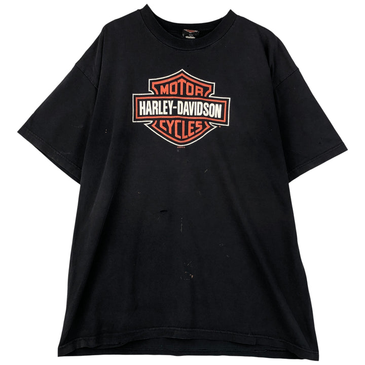 00'S Harley-Davidson Motorcycle Bike T-shirt Men's XXL unclear black type Vintage Second Hand